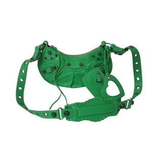 Balenciaga Le Cagoule Shoulder Bag green leather
